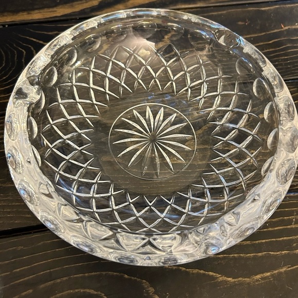 Vintage 24% Lead Crystal Ashtray by Princess House 7” heavy read desc DR04 - Picture 1 of 3
